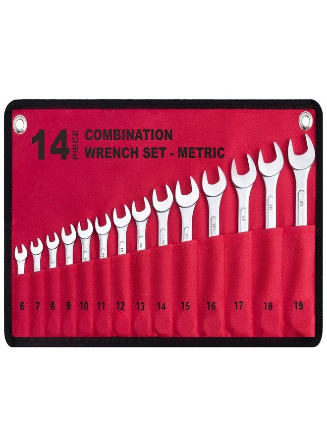 EFFICERE 14-Piece Essential Metric Combination Wrench Set in Roll-up Pouch, No Skipped Metric Sizes 6mm - 19mm | Best Value Wrench Set, Ideal for General Household, Garage, Workshop, Auto Repairs, Emergency - Image 1